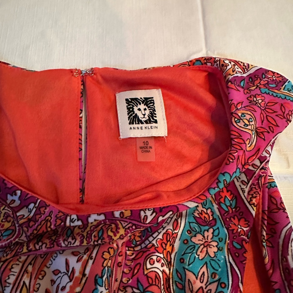 Anne Klein Multicolor Paisley Dress